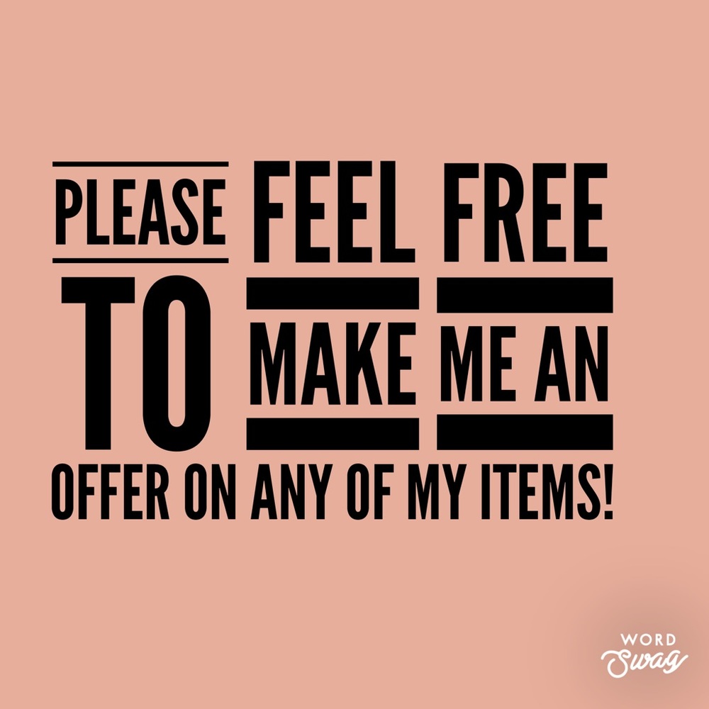Make me an offer on any item!